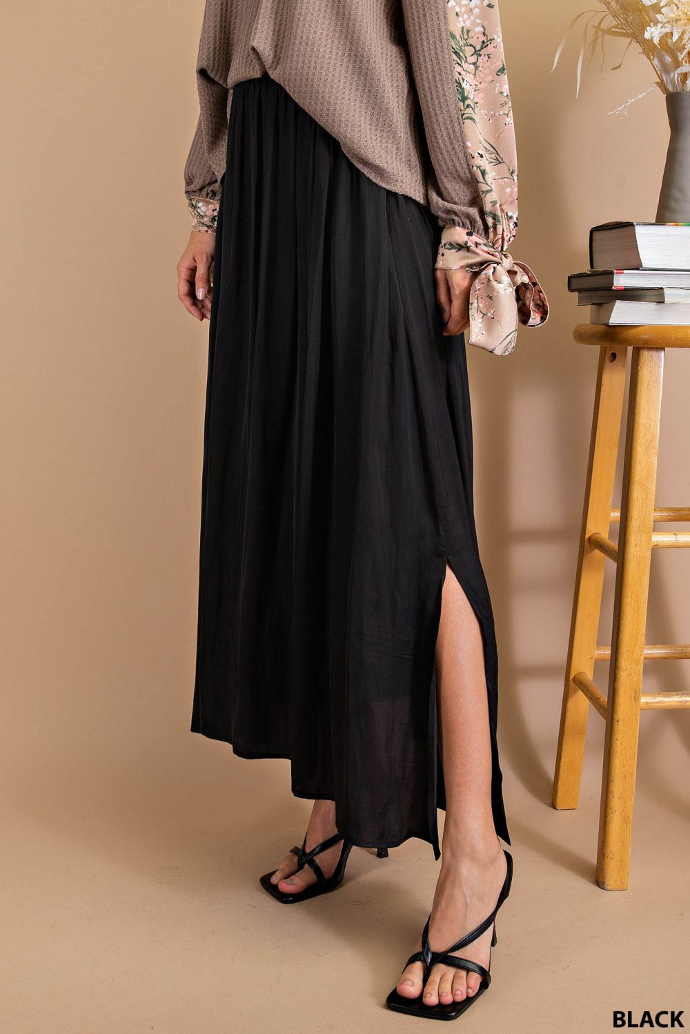 A-Line Skirt with Side Silt