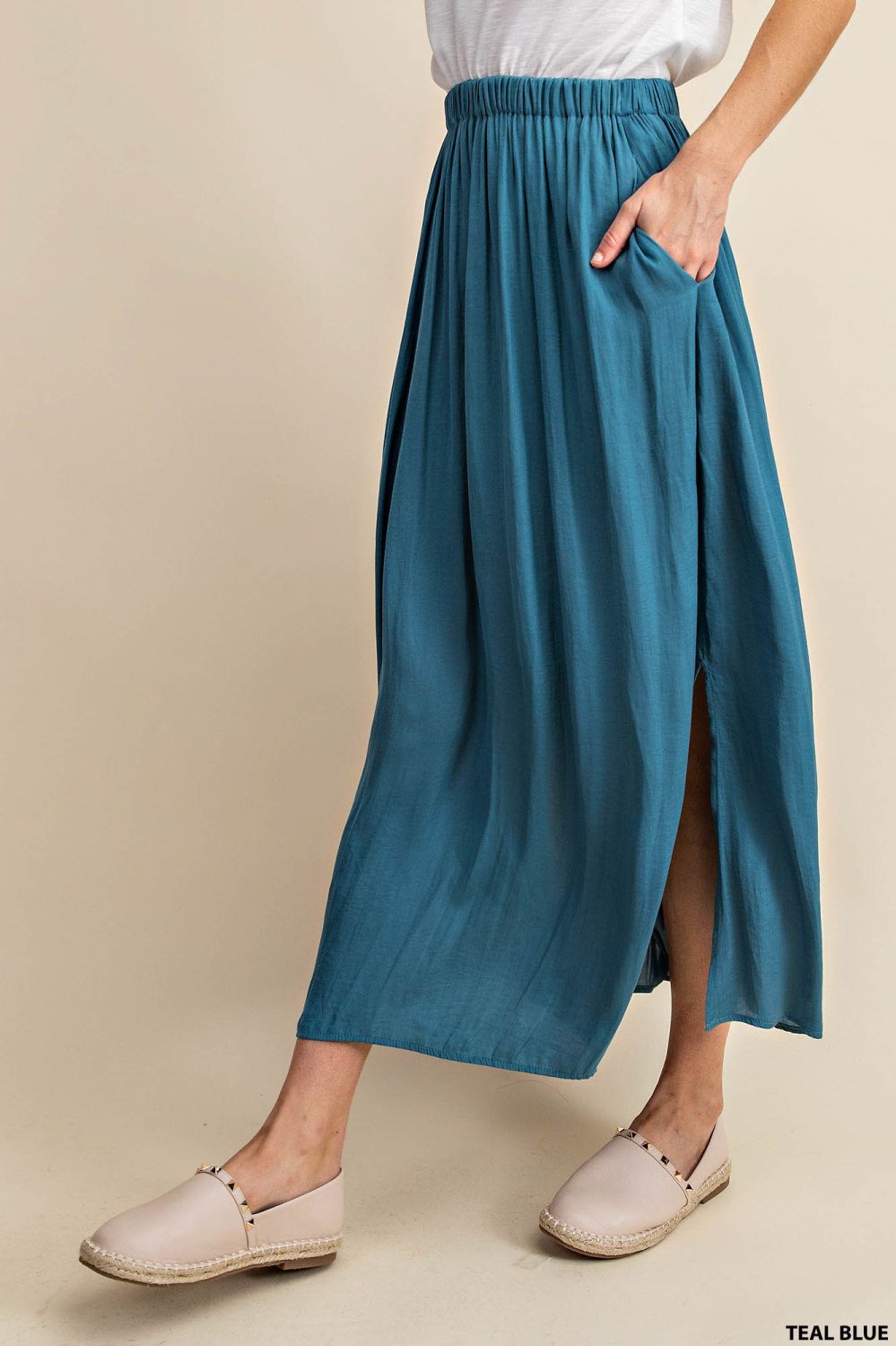 A-Line Skirt with Side Silt