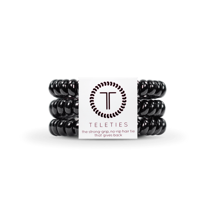 Jet Black Small Hair Ties by Teleties
