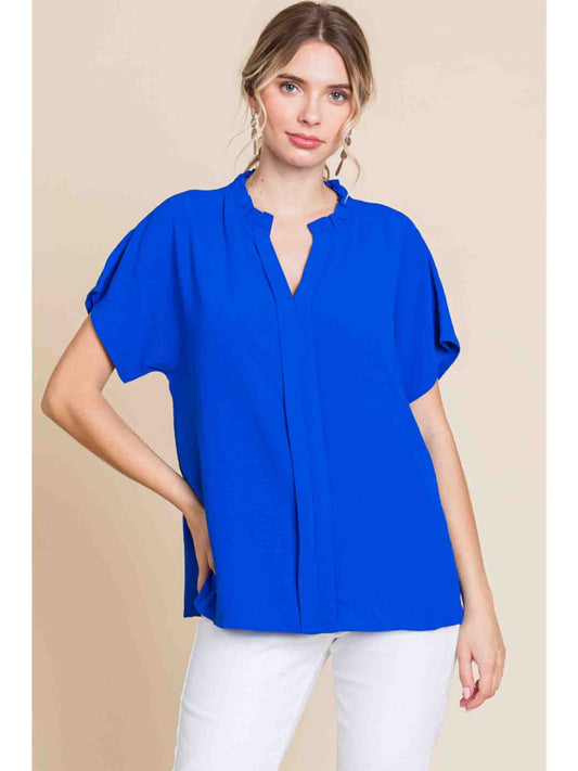 Solid Top with Slit Neck by Jodifl