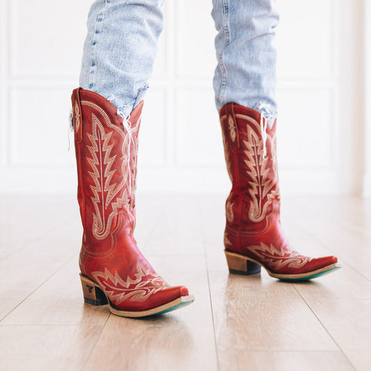 Lexington Cowboy Boots in Smoldering Ruby by Lane Boots