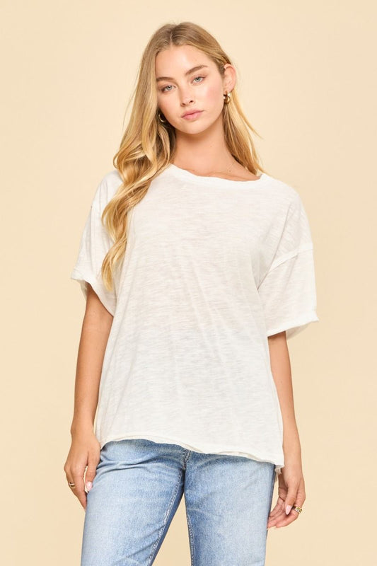 Basic Short Sleeve in Ivory by dear scarlett