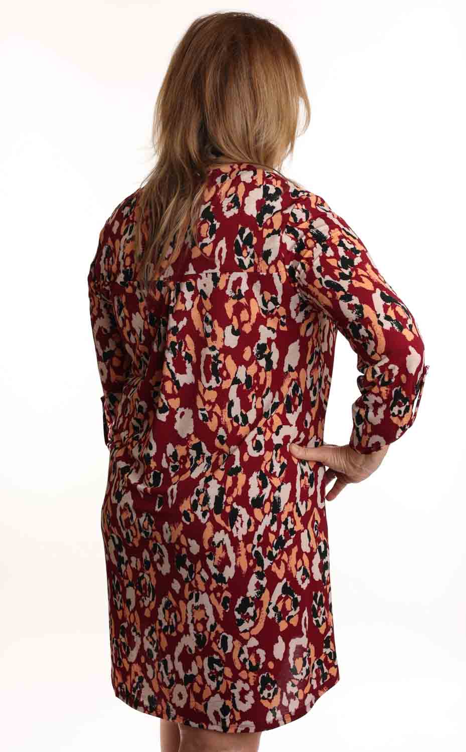 Dear Scarlett Scarlett V-Neck Dress Wine Multi