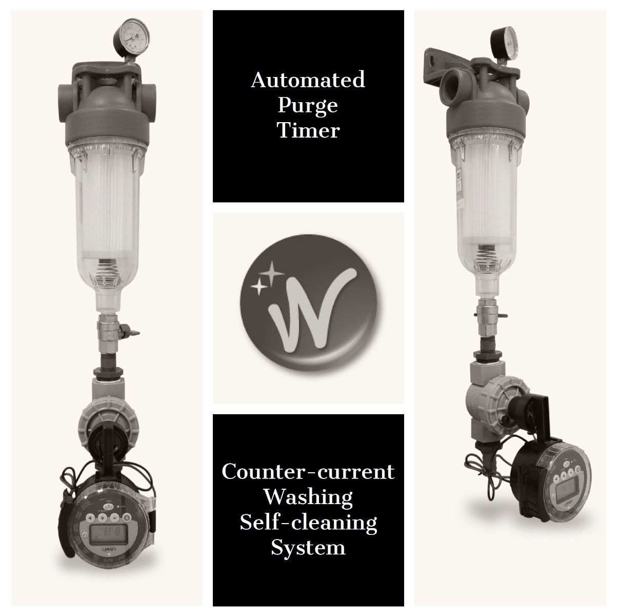 WECO SEDFLUSH-150 Self-Cleaning Whole House Filter System for Sand and Sediment Removal - 1½ Inch Ports and 90μ Polyester Screen