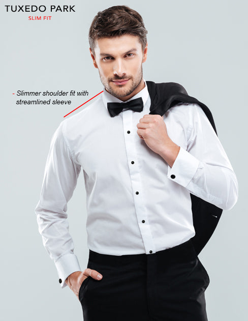 Ivory Microfiber Tuxedo Shirt