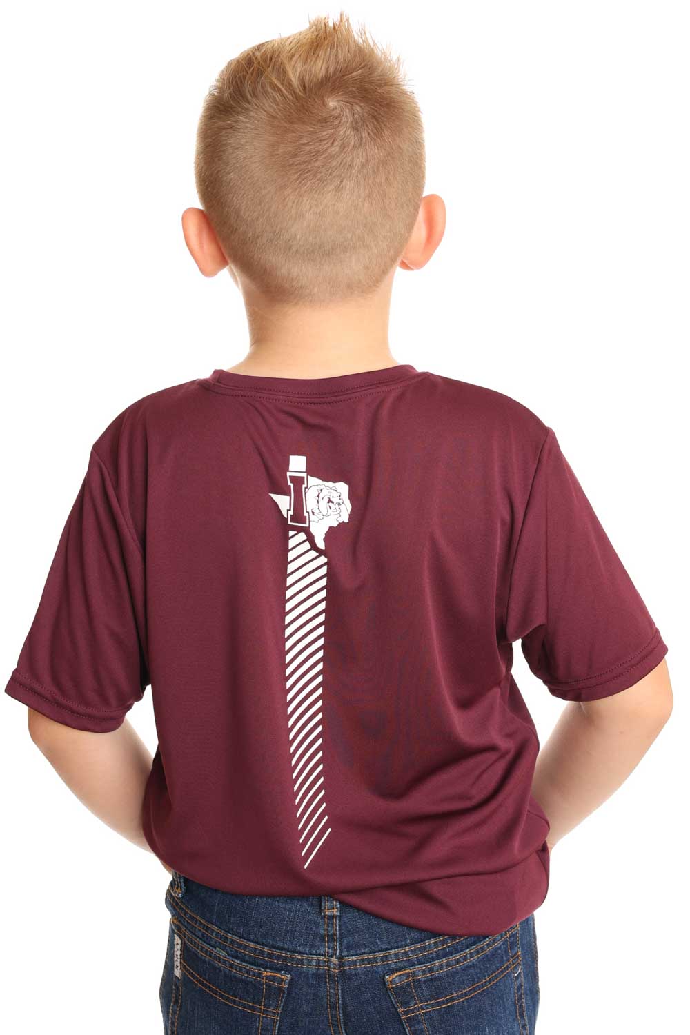 Iola Bulldogs Rising Performance Crew T-Shirt Maroon