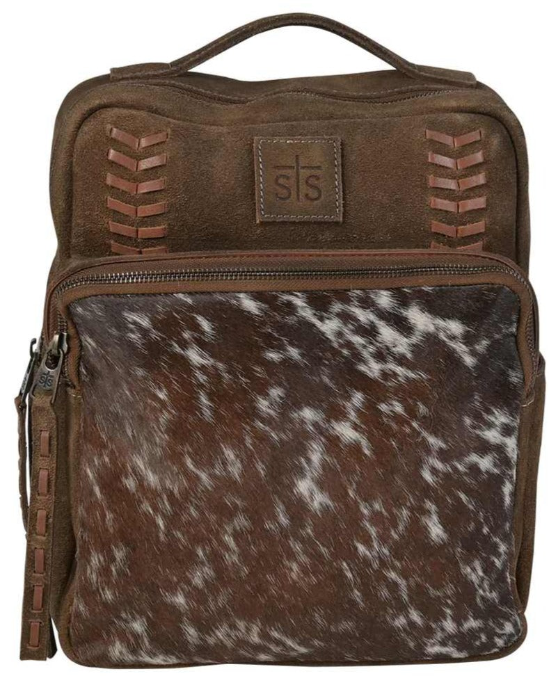 Cowhide Saddle Tramp Backpack by STS Ranchwear