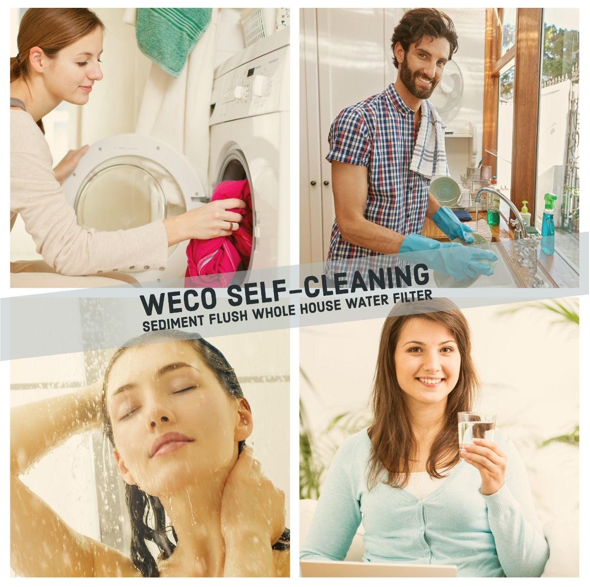 WECO SEDFLUSH-150 Self-Cleaning Whole House Filter System for Sand and Sediment Removal - 1½ Inch Ports and 90μ Polyester Screen