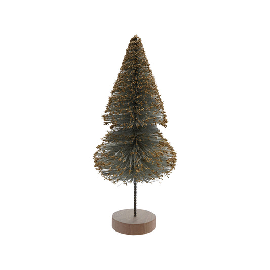 Christmas Sisal Tree Table Top Decor with Glitter in Mint by Creative Co-Op