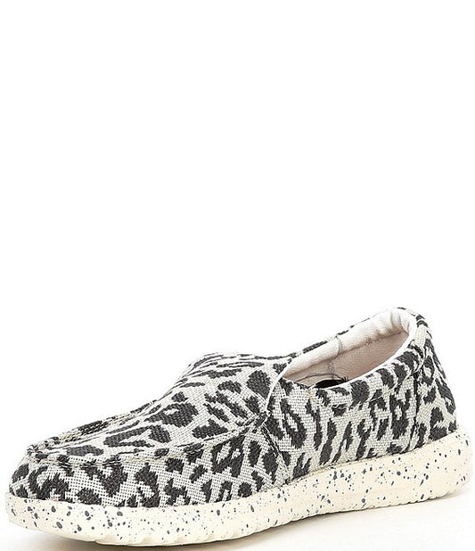 Hey Dude Misty Woven Cheetah Grey
