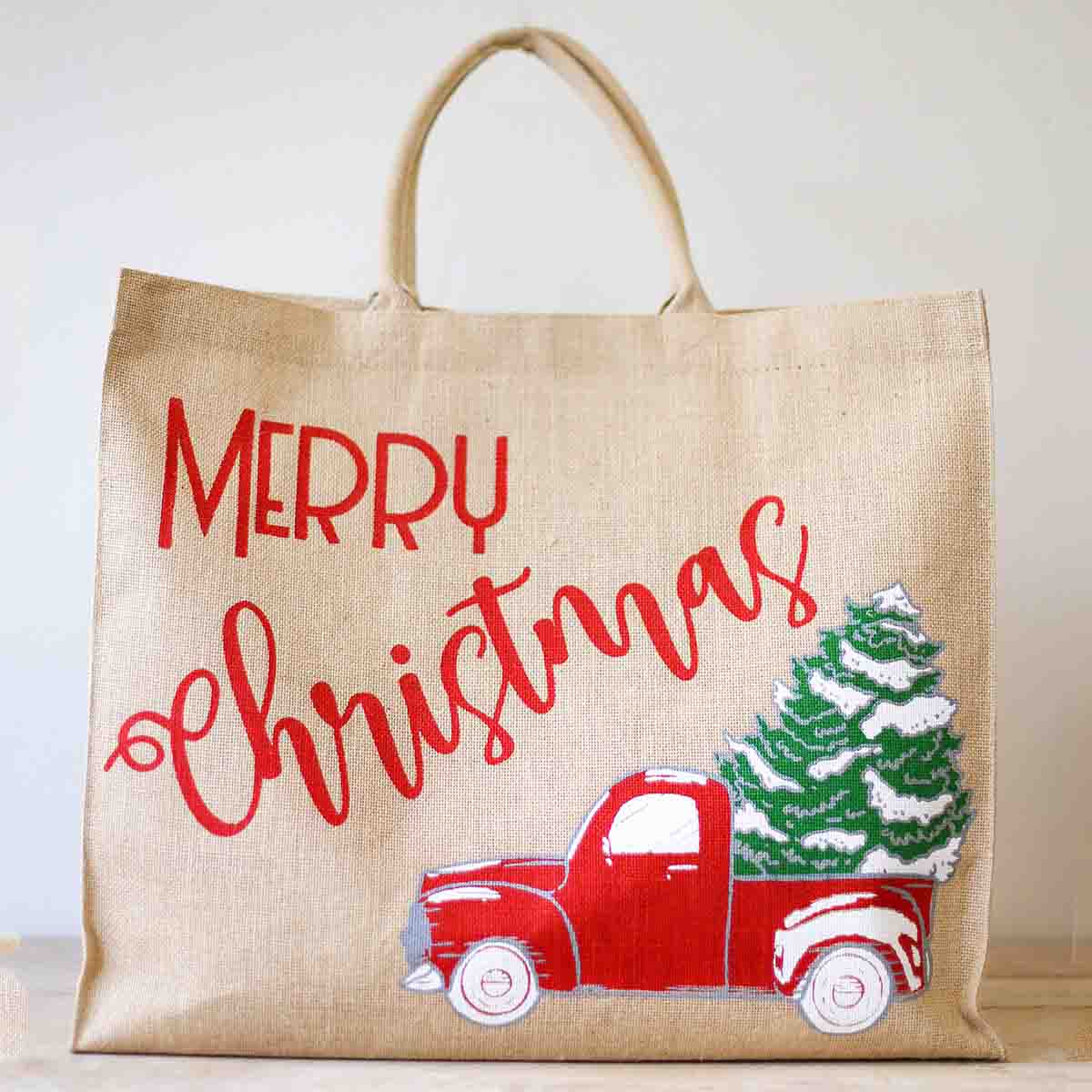 Christmas Truck Carryall Tote