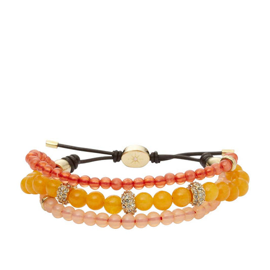 Fossil Peach Beads Bracelet