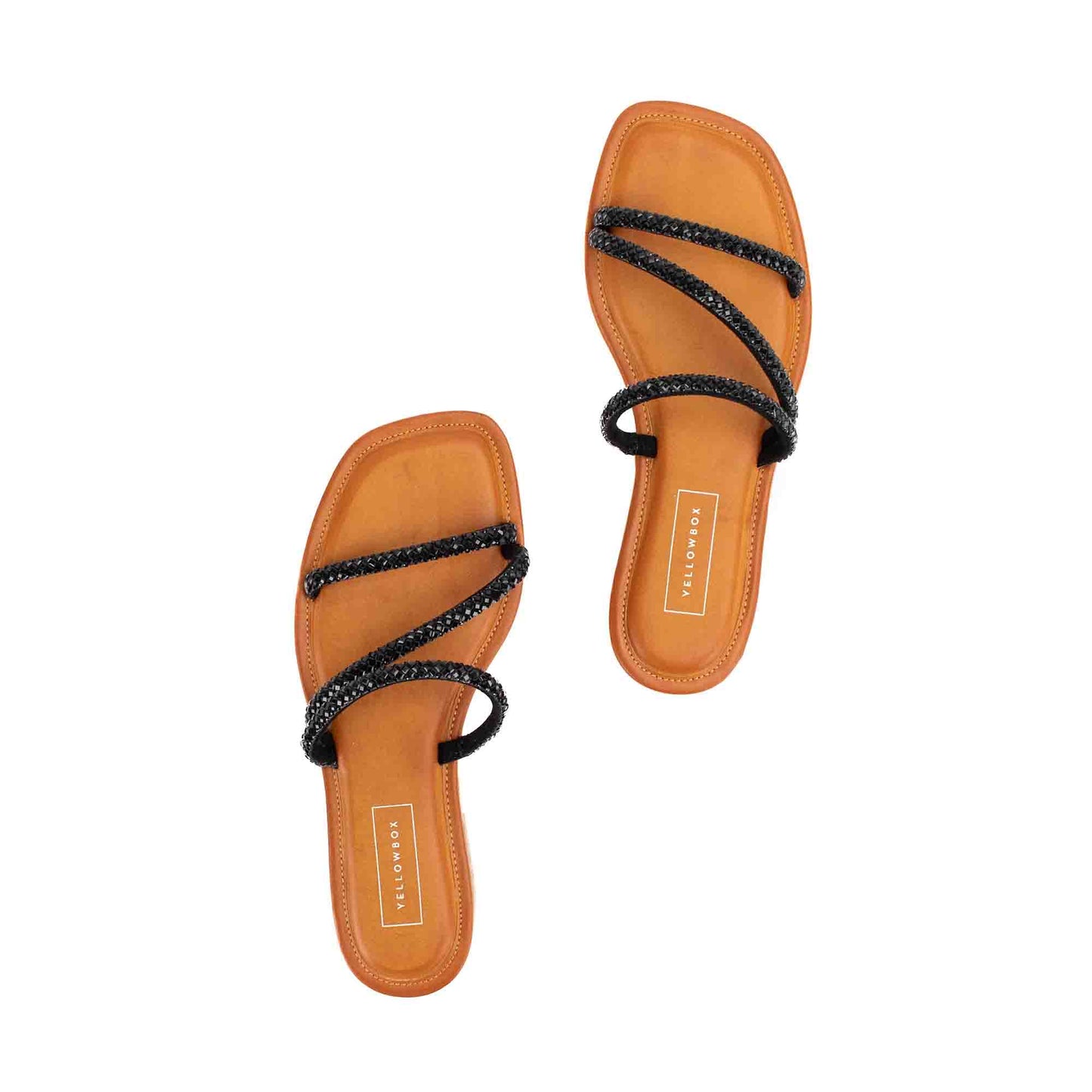 Yellow Box Darian Black Sandals