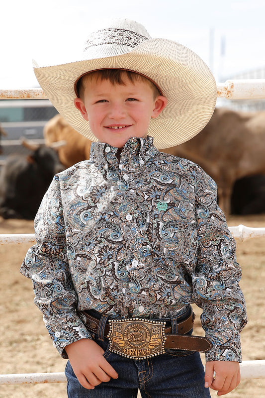 Boys Cinch LSL Multi Print