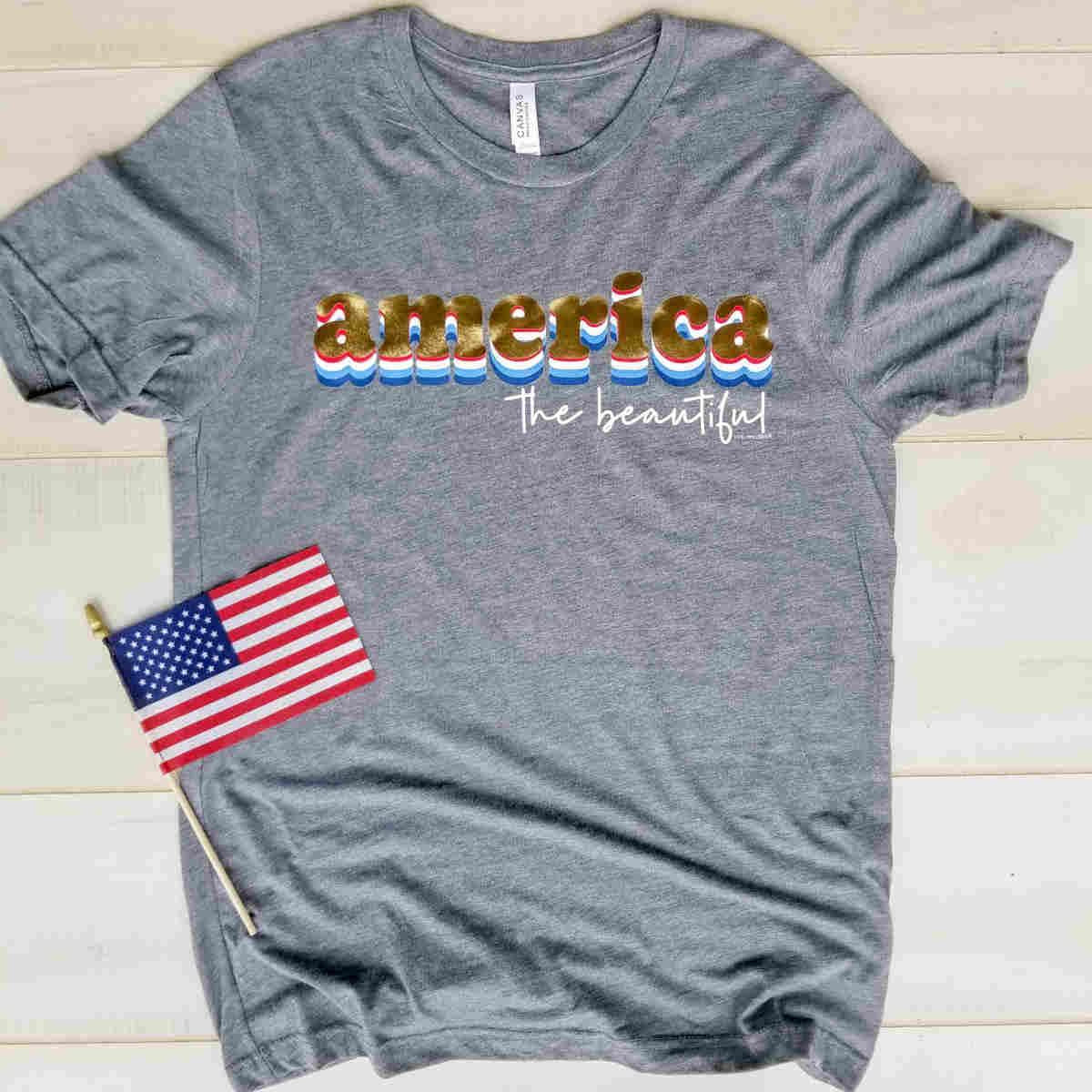 America the Beautiful Crew Tee