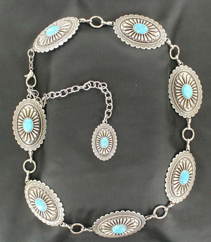 Ariat Womens Chain Belt Silver
