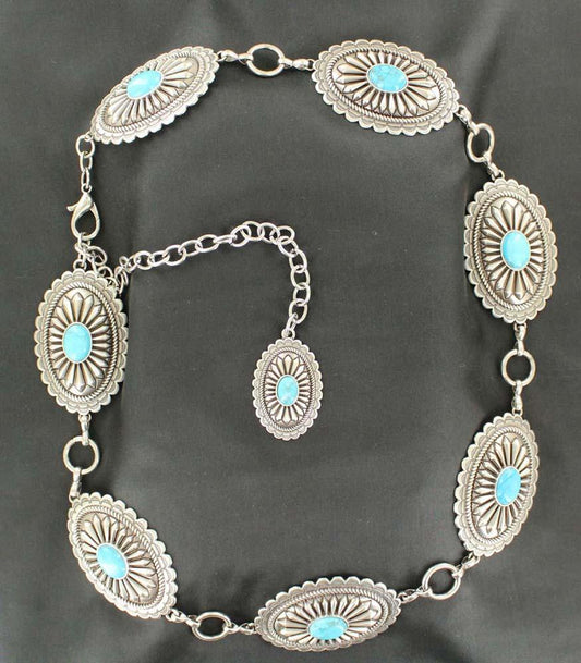 Ariat Womens Chain Belt Silver