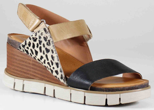 Belle Lini Black-Cheetah-Beige