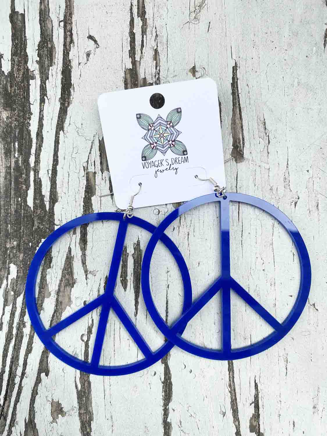 Peace Sign Earrings XL