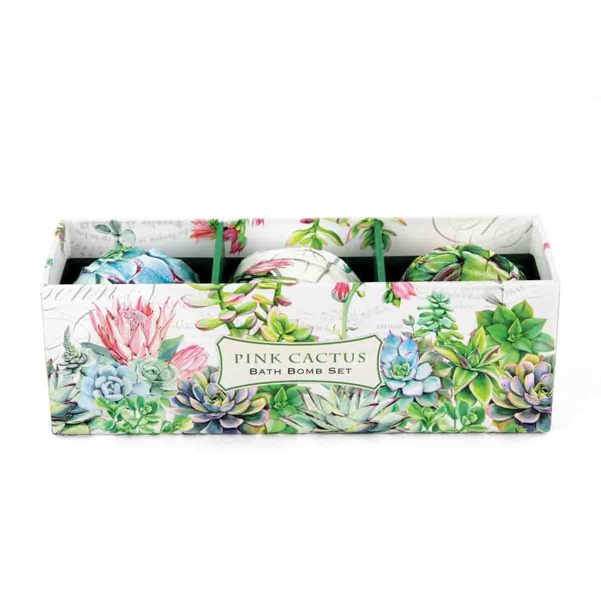 Pink Cactus Bath Bomb Set
