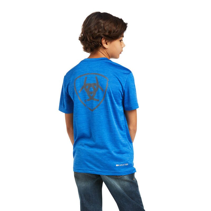 Ariat Boys Charger Tee Cerulean