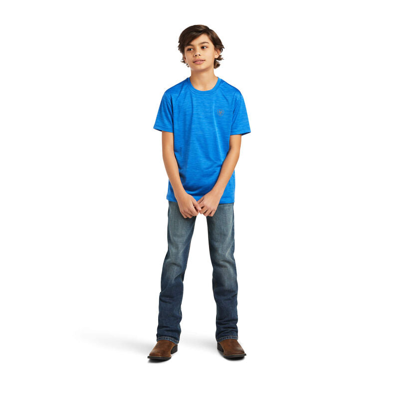 Ariat Boys Charger Tee Cerulean