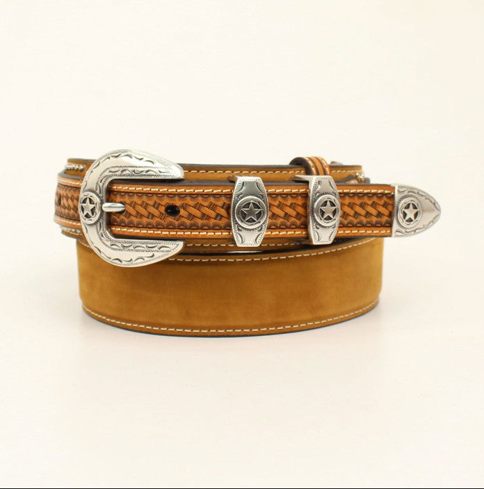 Brown Distressed Belt Lone Star
