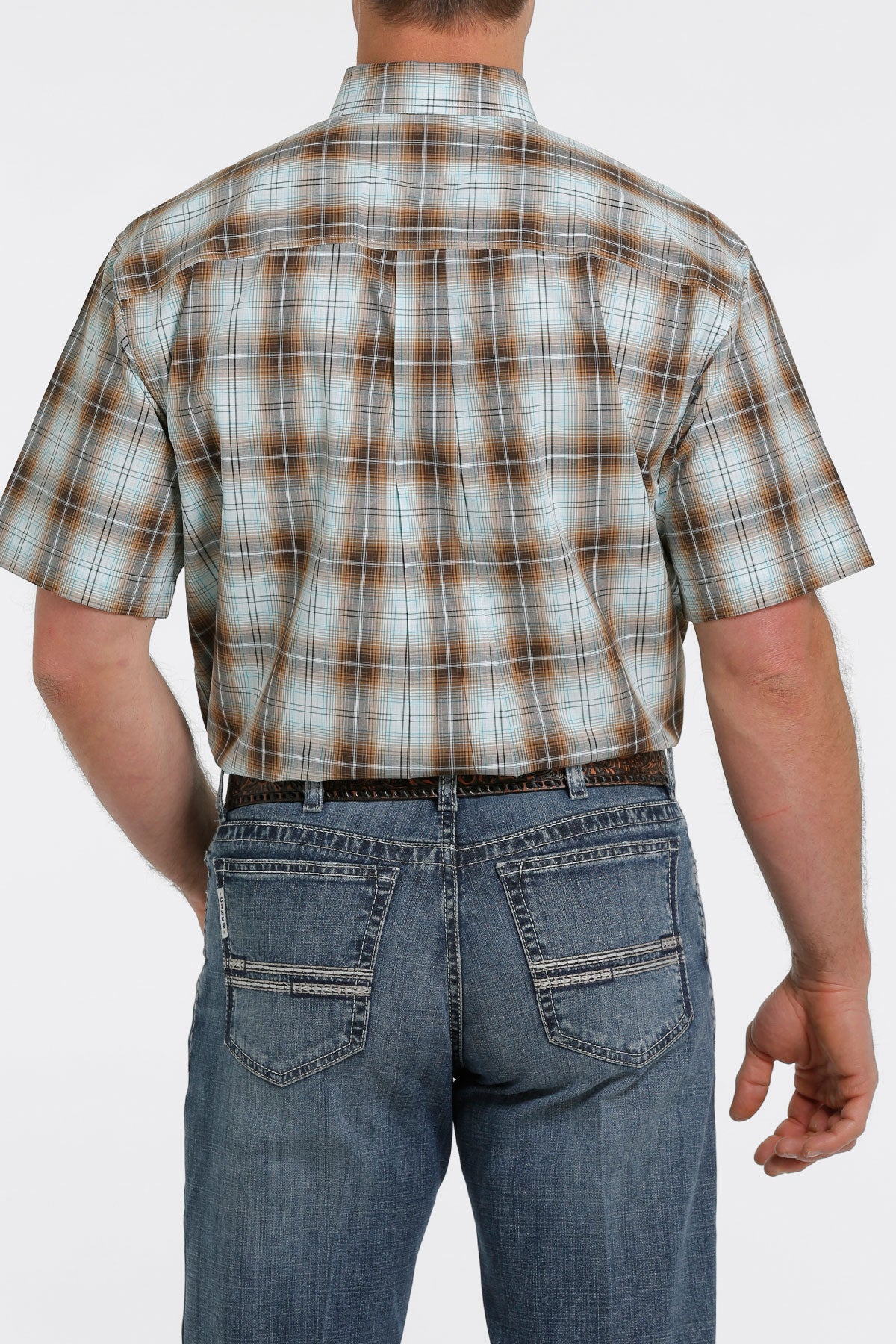Cinch Cotton SSL Plaid BD Brown