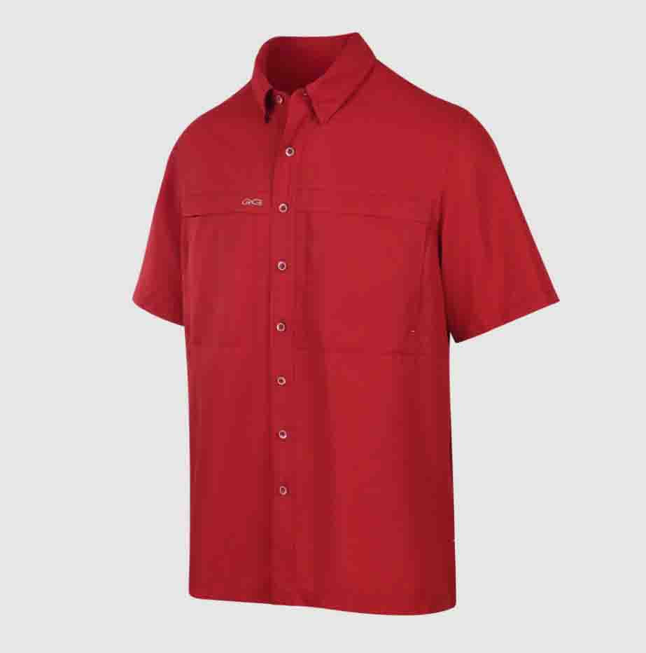 GameGuard MicroFiber Short-Sleeve Fishing Shirt Crimson