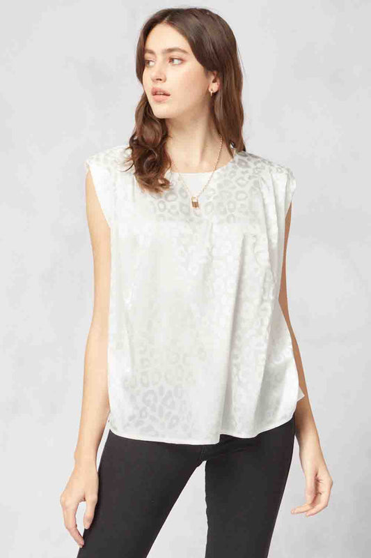 Entro Off White Printed Top