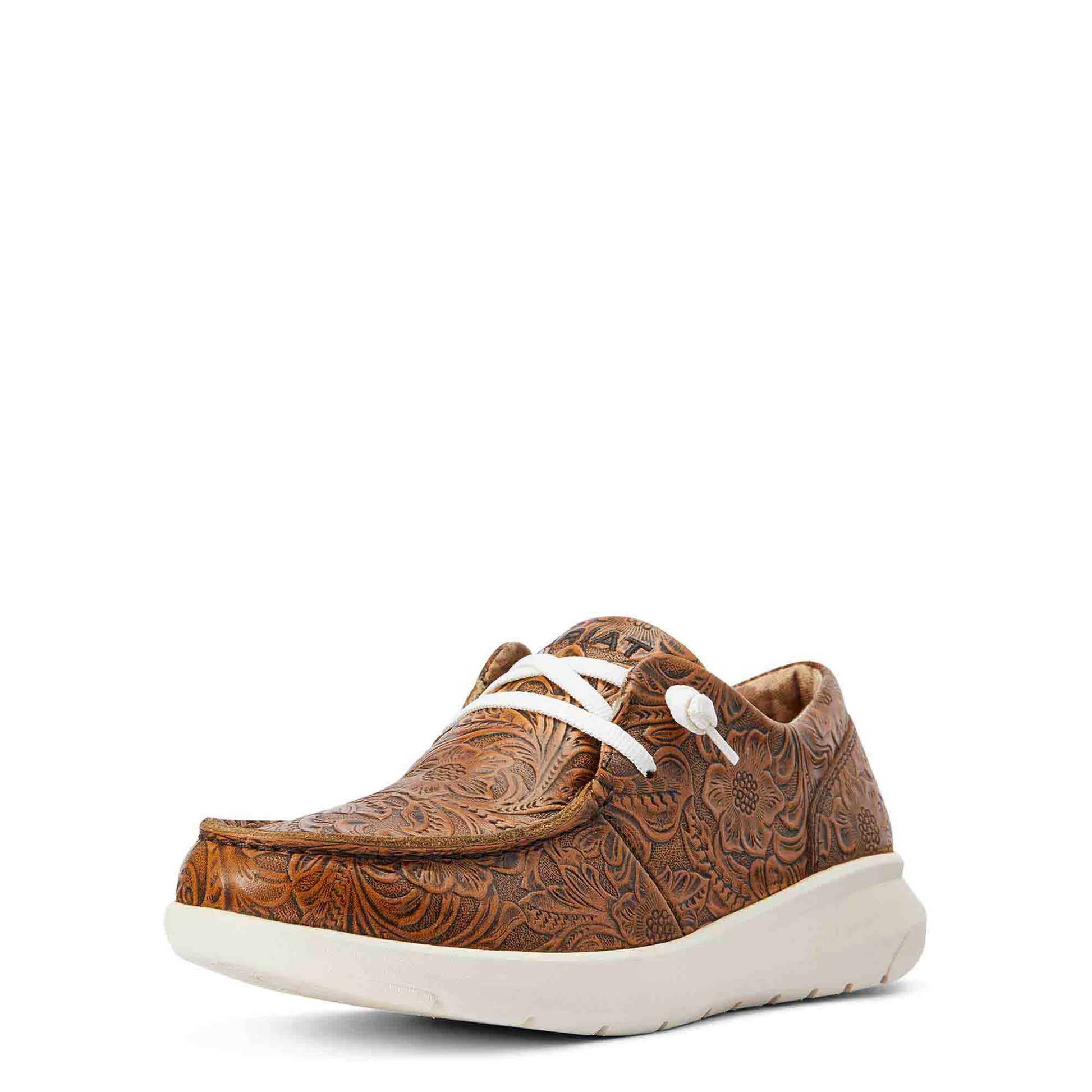 Womens Hilo Brown Floral Emboss