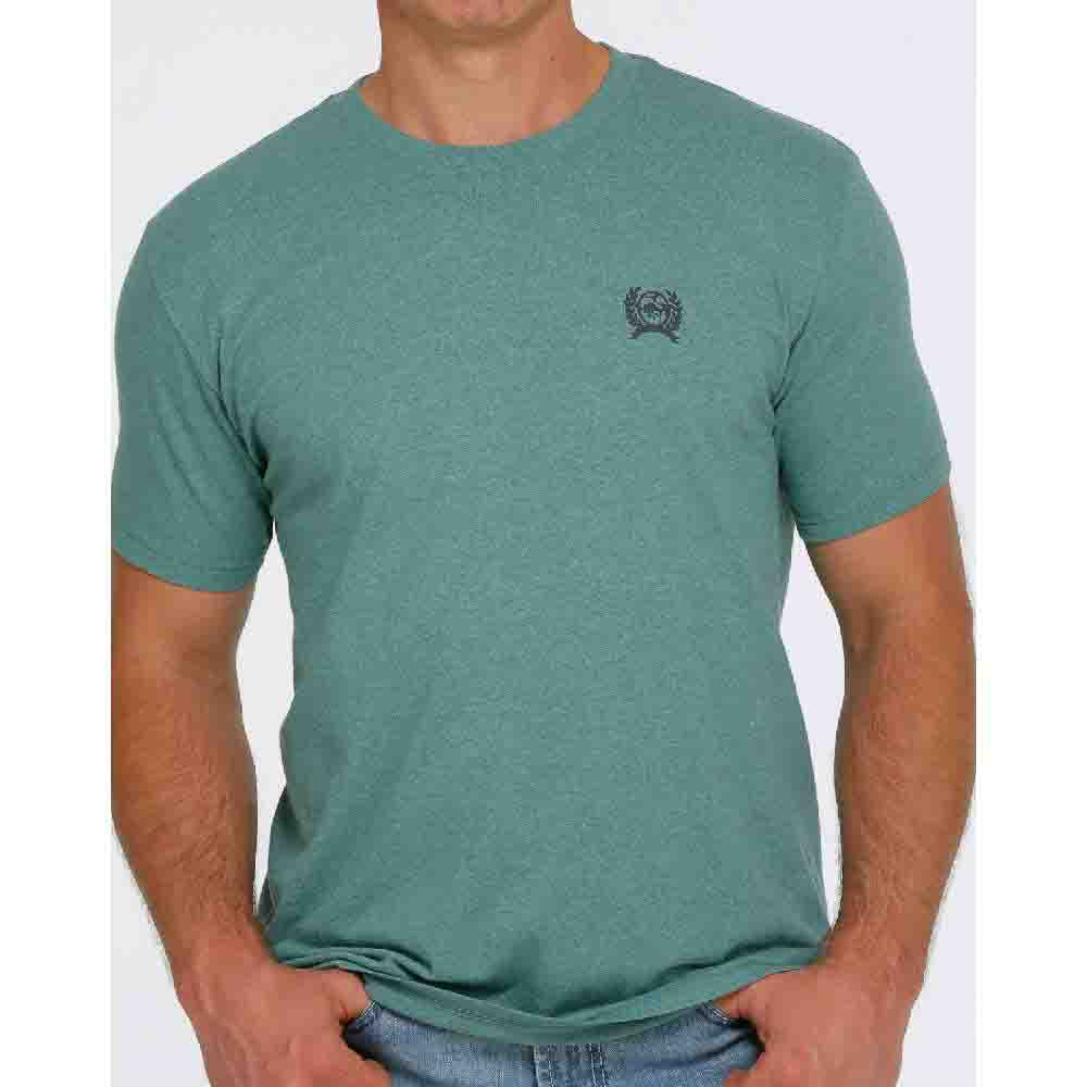 Cinch Mens TShirt Script Green