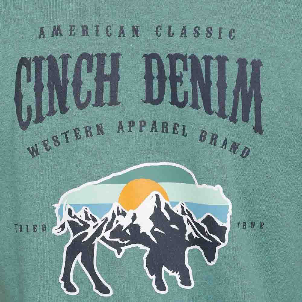 Cinch Mens TShirt Script Green