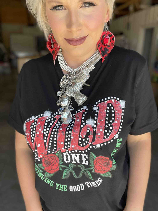 Wild One V-Neck Tee Black