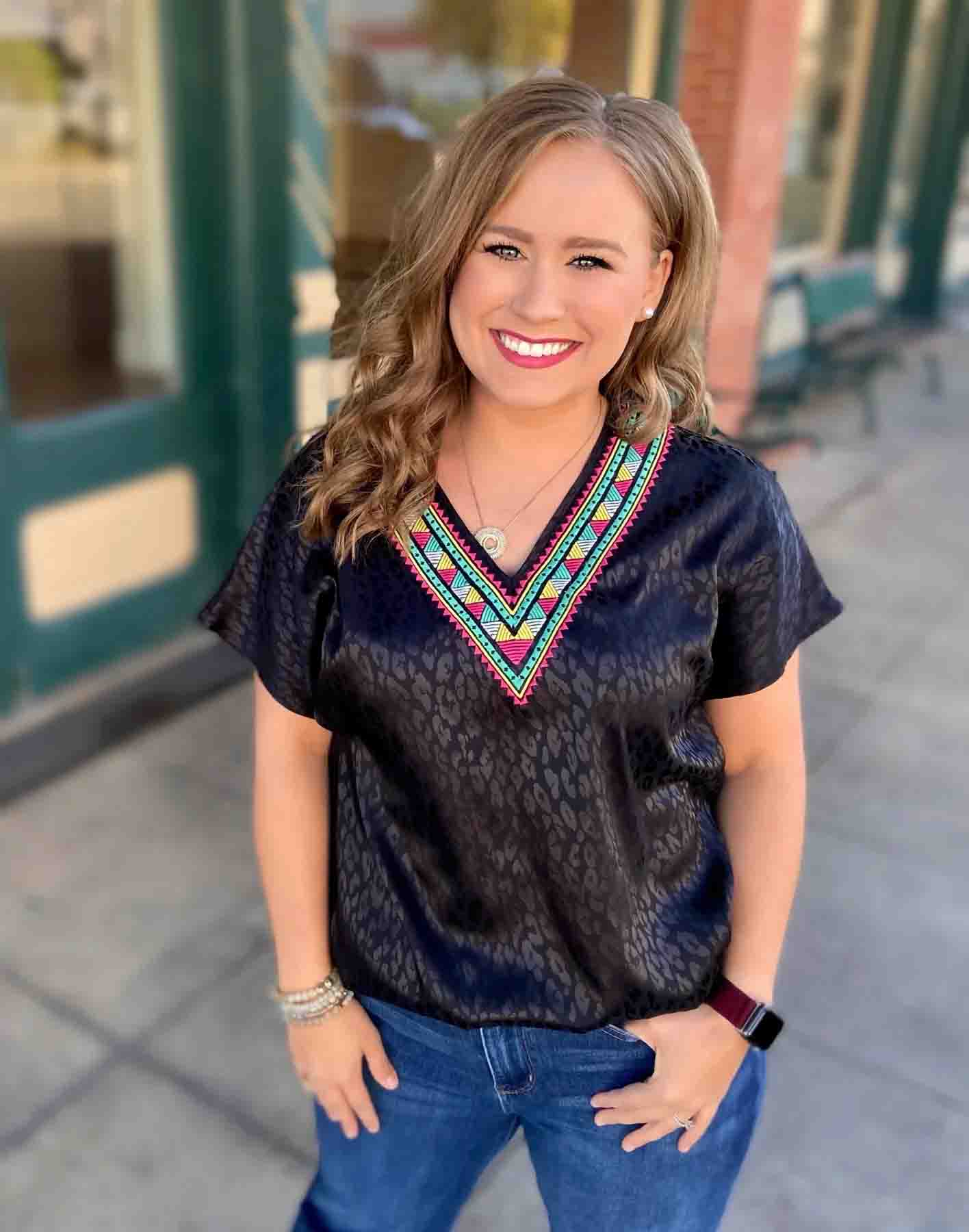 Washco Isabella V-Neck Top