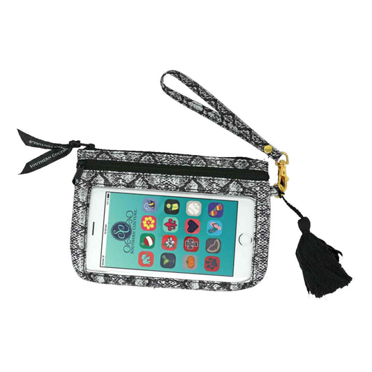 SC Snakeskin Phone Wristlet