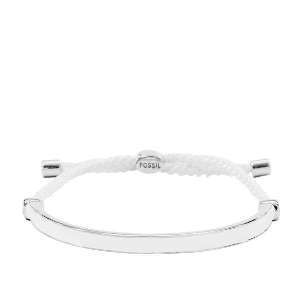 Fossil Slider White Silver