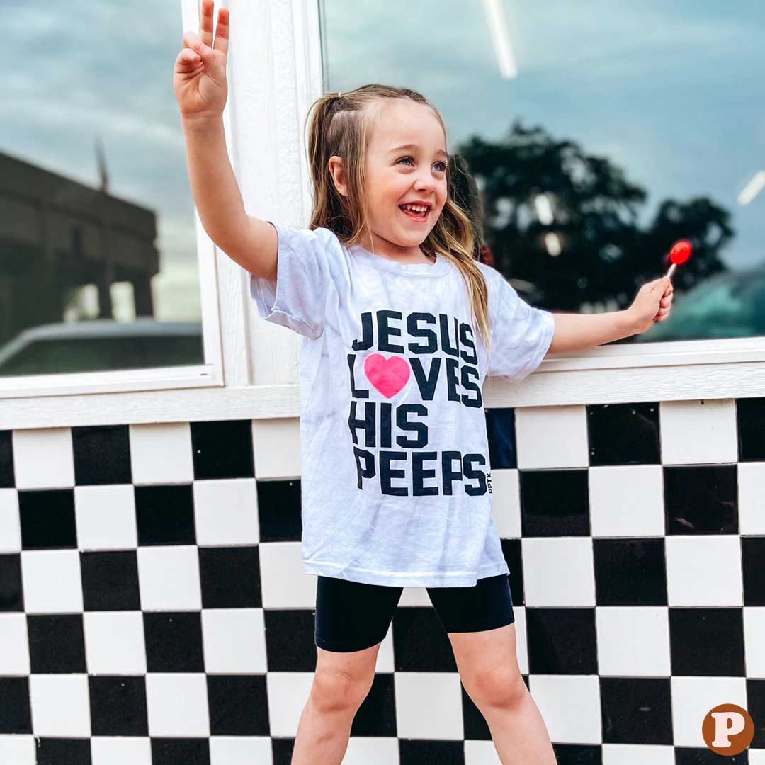 Jesus Loves His Peeps Tee Youth