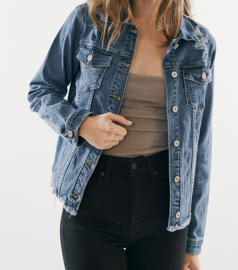 Zoey Denim Jacket Dark Wash