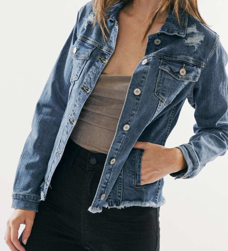 Zoey Denim Jacket Dark Wash