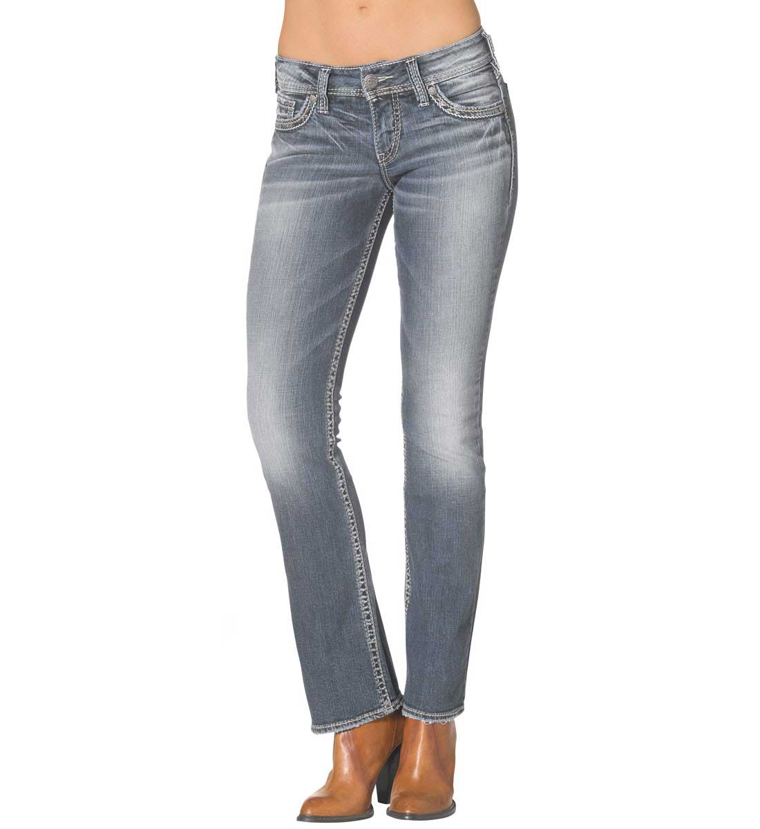 Silver Suki Plus Mid Boot Jeans