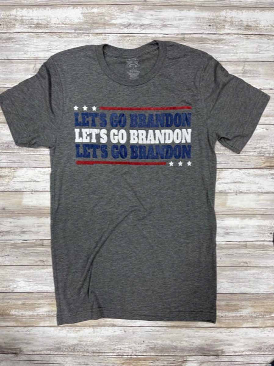 Lets Go Brandon Grey Tee
