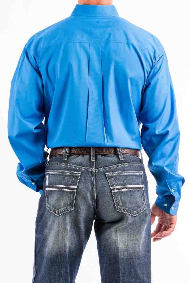 Cinch LSL Solid BD Shirt Blue