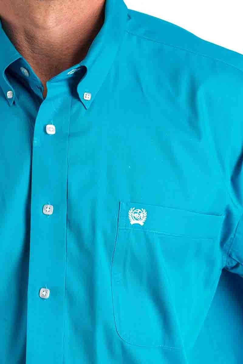Cinch LSL Solid BD Shirt Teal