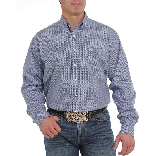 Cinch LSL Print BD Shirt Royal