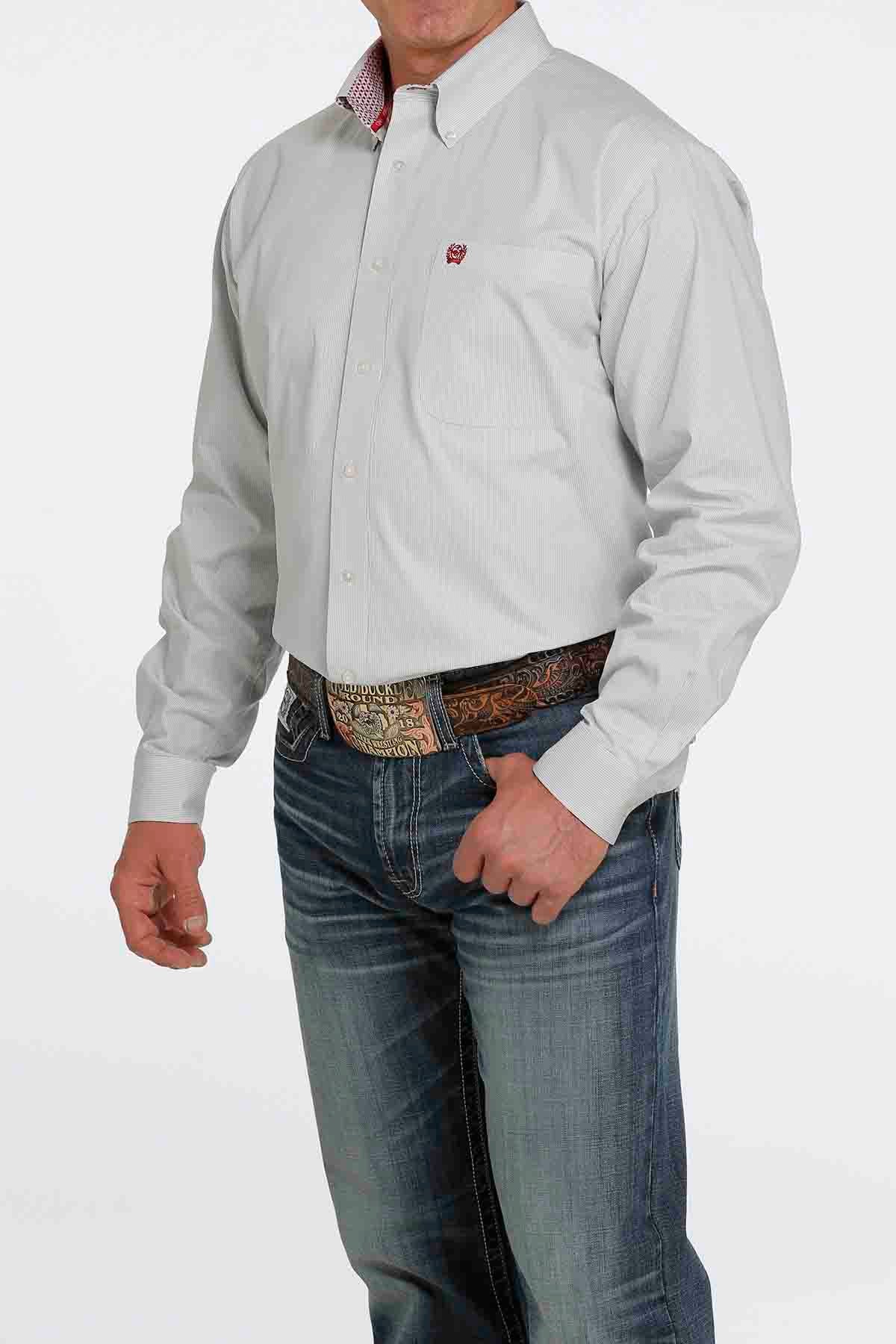 Cinch LSL BD Stripe Lt. Blue