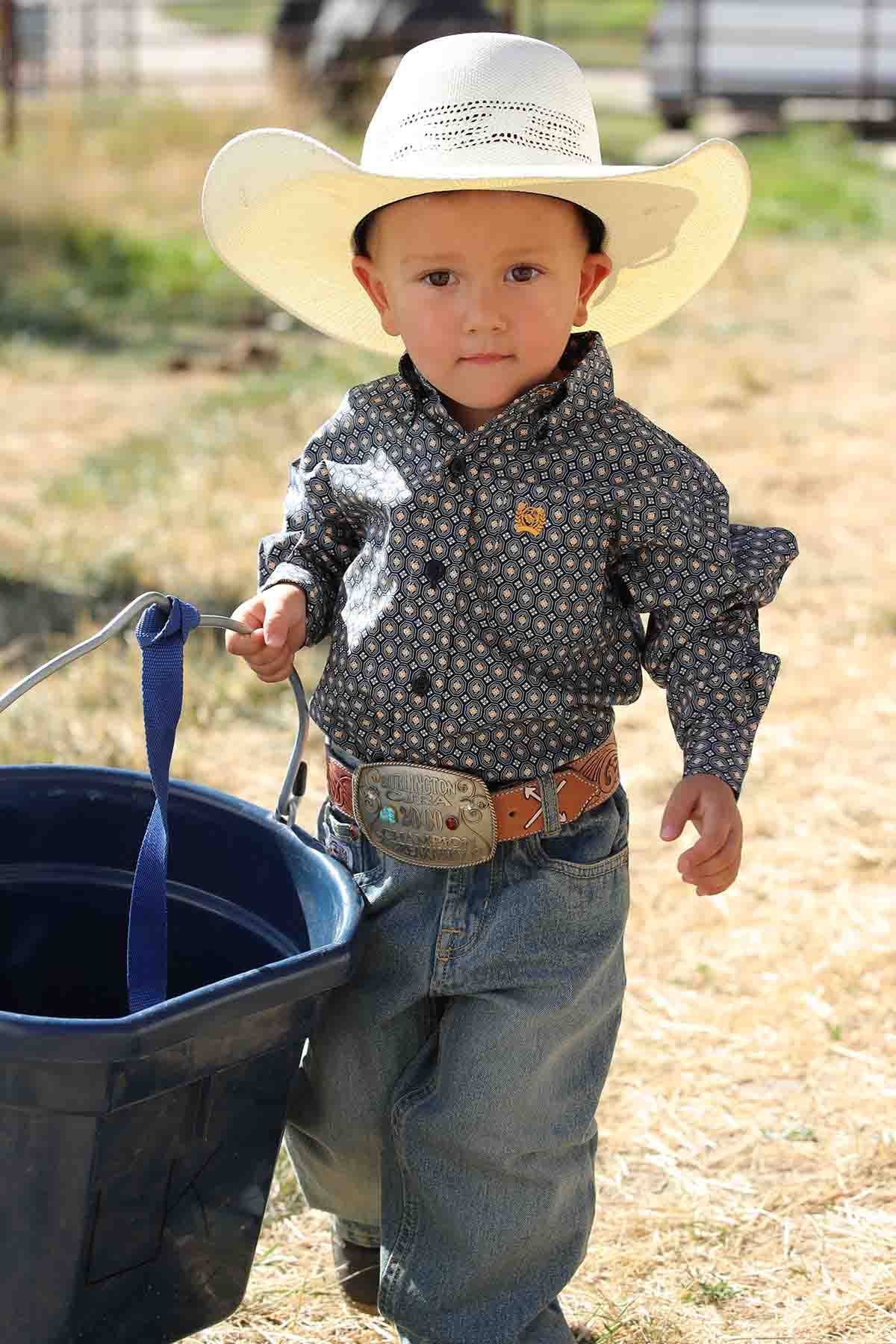 Boys Cinch Shirt LSL Navy