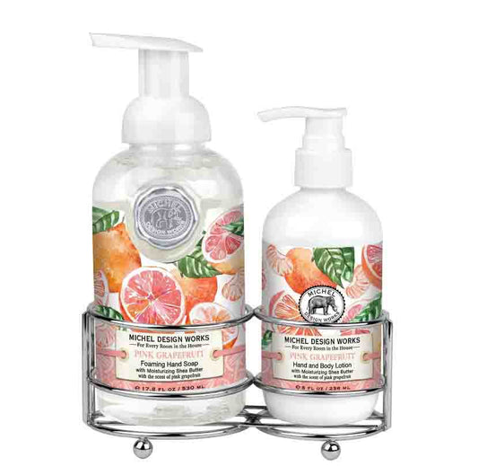 Pink Grapefruit Caddy Set
