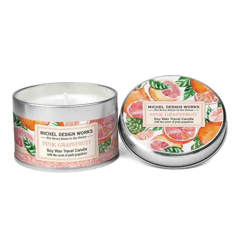 Pink Grapefruit Travel Candle