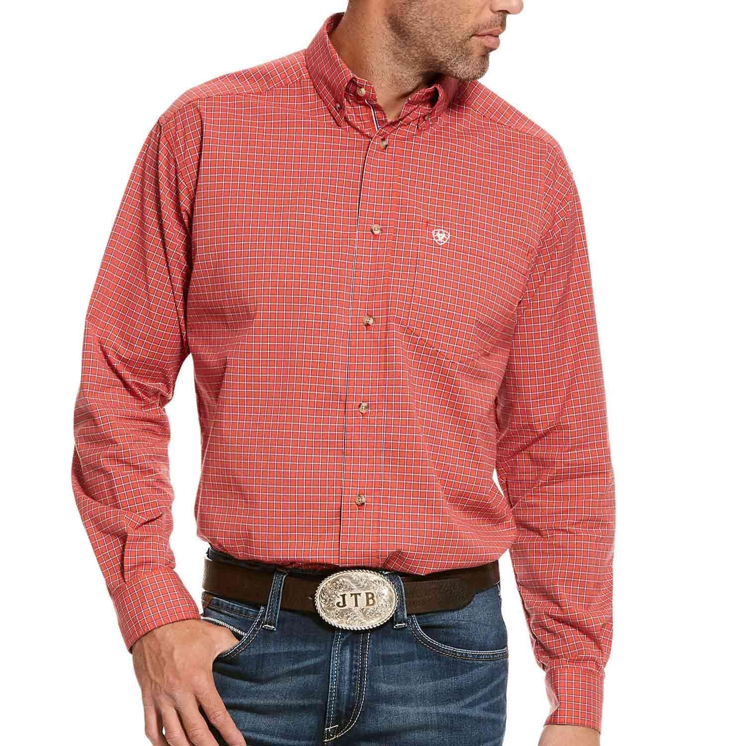Ariat Mens Shirt LSL Flame Chk